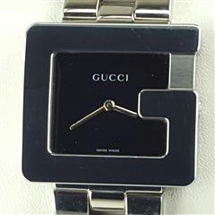 GUCCI BLACK DIAL G FACE WATCH STAINLESS STEEL 3600M